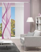 Vision S  Vision S | Schiebevorhang Bambusoptik Digitaldruck "Pacolia" 260 x 60 cm 1x Schiebewand inkl. Paneelwagen und Klemmleiste Pink