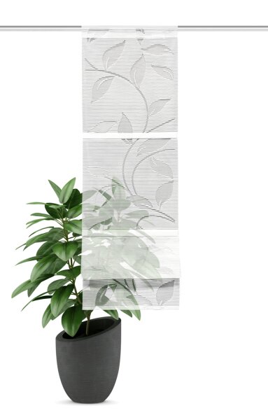 HOME WOHNIDEEN Magnetrollo Ausbrenner Bambus "Rana" 120 x 30 cm 1x Magnetrollo inkl. Magnetstangen Weiss