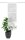 HOME WOHNIDEEN Magnetrollo Ausbrenner Bambus "Rana" 120 x 30 cm 1x Magnetrollo inkl. Magnetstangen Weiss