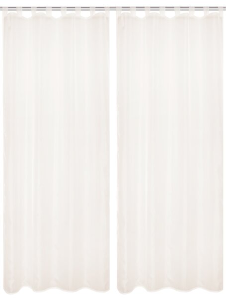 HOME WOHNIDEEN Nessi 2Er Set 245 X 135 cm 2x Fertigschal Wollweiß
