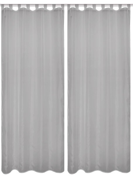 HOME WOHNIDEEN Nessi 2Er Set 245 X 135 cm 2x Fertigschal Anthrazit