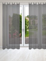 HOME WOHNIDEEN Nessi 2Er Set 245 X 135 cm 2x Fertigschal Anthrazit