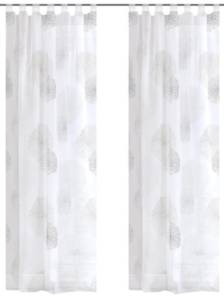 HOME WOHNIDEEN Rawlins 2Er Set Schlaufenschal 175 X 140 cm 2x Fertigschal inkl. 1x Bügelband Grau