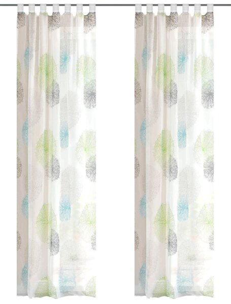 HOME WOHNIDEEN Rawlins 2Er Set Schlaufenschal 245 X 140 cm 2x Fertigschal inkl. 1x Bügelband Grün