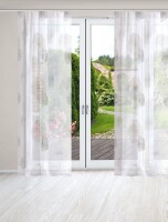 HOME WOHNIDEEN Rawlins 2Er Set Zugbandschal 245 X 140 cm 2x Fertigschal inkl. 1x Bügelband Grau