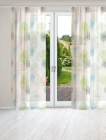 HOME WOHNIDEEN Rawlins 2Er Set Zugbandschal 175 X 140 cm 2x Fertigschal inkl. 1x Bügelband Grün