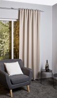 HOME WOHNIDEEN Blacky 175 x 140 cm 1x Verdunklungsschal inkl. 1x Bügelband Beige