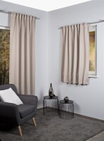 HOME WOHNIDEEN Blacky 225 x 140 cm 1x Verdunklungsschal inkl. 1x Bügelband Beige