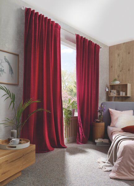 HOME WOHNIDEEN Wolly 2Er Set 225 x 135 cm 2x Thermoschal inkl. 1x Bügelband Bordeaux
