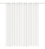 HOME WOHNIDEEN Dolly 2Er Set 175 x 140 cm 2x Fertigschal inkl. 1x Bügelband Weiß