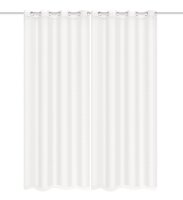 HOME WOHNIDEEN Dolly 2Er Set 225 x 140 cm 2x Fertigschal inkl. 1x Bügelband Weiß