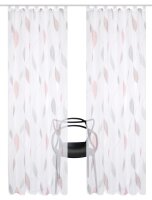 HOME WOHNIDEEN Paolo 2Er Set Schlaufenschal 245 x 140 cm 2x Fertigschal inkl. 1x Bügelband Rot