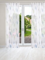 HOME WOHNIDEEN Paolo 2Er Set Schlaufenschal 245 x 140 cm 2x Fertigschal inkl. 1x Bügelband Blau Grün