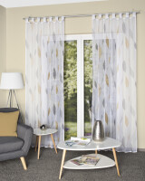 HOME WOHNIDEEN Paolo 2Er Set Schlaufenschal 145 x 140 cm 2x Fertigschal inkl. 1x Bügelband Gelb