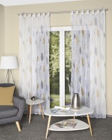 HOME WOHNIDEEN Paolo 2Er Set Schlaufenschal 245 x 140 cm 2x Fertigschal inkl. 1x Bügelband Gelb