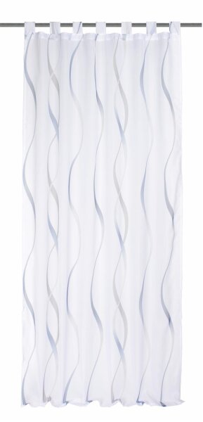 HOME WOHNIDEEN Schlaufenschal 245 x 140 cm 1x Fertigschal inkl. 1x Bügelband Blau