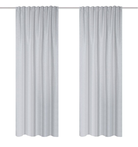 HOME WOHNIDEEN John 2Er Set 145 x 135 cm 2x Verdunklungsschal inkl. 1x Bügelband Natur