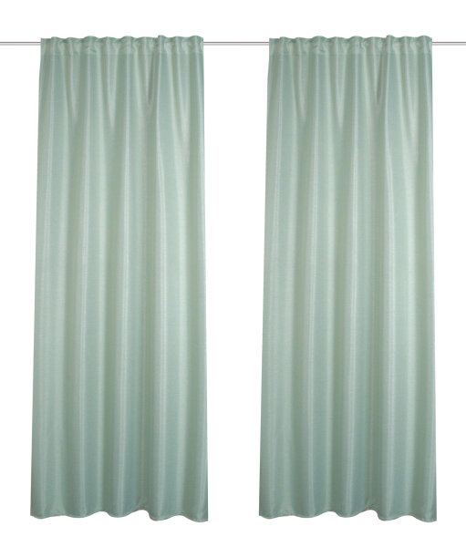 HOME WOHNIDEEN John 2Er Set 225 x 135 cm 2x Verdunklungsschal inkl. 1x Bügelband Mint