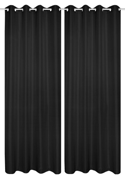 Home Basics Atlantik 2Er Set 235 x 140 cm 2x Fertigschal Schwarz