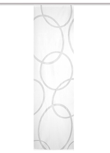 HOME WOHNIDEEN Pinale 145 X 57 cm 1x Schiebewand inkl. Paneelwagen + 1 Beschwerungsstange Weiss