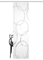 HOME WOHNIDEEN Pinale 175 X 57 cm 1x Schiebewand inkl. Paneelwagen + 1 Beschwerungsstange Weiss