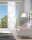 HOME WOHNIDEEN Pinale 175 X 57 cm 1x Schiebewand inkl. Paneelwagen + 1 Beschwerungsstange Weiss