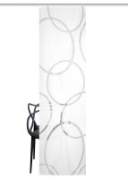 HOME WOHNIDEEN Pinale 145 X 57 cm 1x Schiebewand inkl. Paneelwagen + 1 Beschwerungsstange Weiss