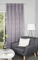 HOME WOHNIDEEN Verdunkelungsschal Gingko 145 x 135 cm 1x Verdunklungsschal  Grau