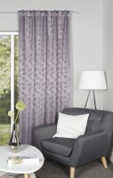 HOME WOHNIDEEN Verdunkelungsschal Gingko 245 x 135 cm 1x Verdunklungsschal  Grau