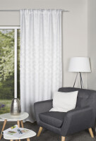 HOME WOHNIDEEN Verdunkelungsschal Gingko 175 x 135 cm 1x Verdunklungsschal  Wollweiß