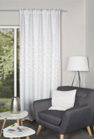 HOME WOHNIDEEN Verdunkelungsschal Gingko 225 x 135 cm 1x Verdunklungsschal  Wollweiß