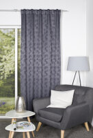 HOME WOHNIDEEN Verdunkelungsschal Gingko 145 x 135 cm 1x Verdunklungsschal  Anthrazit