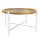 soma Couchtisch ø75cm Beistelltisch Wohnzimmer Tisch rund Sioux Metall Gestell tabacco - white