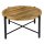 soma Couchtisch ø75cm Beistelltisch Wohnzimmer Tisch rund Sioux Metall Gestell tabacco - schwarz