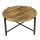 soma Couchtisch ø75cm Beistelltisch Wohnzimmer Tisch rund Sioux Metall Gestell tabacco - schwarz