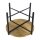 soma Couchtisch ø75cm Beistelltisch Wohnzimmer Tisch rund Sioux Metall Gestell tabacco - schwarz