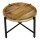 soma Beistelltisch ø55cm Couchtisch rund Wohnzimmer Tisch Sioux Metall Gestell tabacco - schwarz