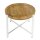 soma Beistelltisch ø55cm Couchtisch rund Wohnzimmer Tisch Sioux Metall Gestell tabacco - white