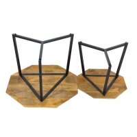 soma Couchtisch 2er Set achteckig Beistelltisch Satztisch Las Vegas Metall Gestell Dekoartikel Geschenke Deko