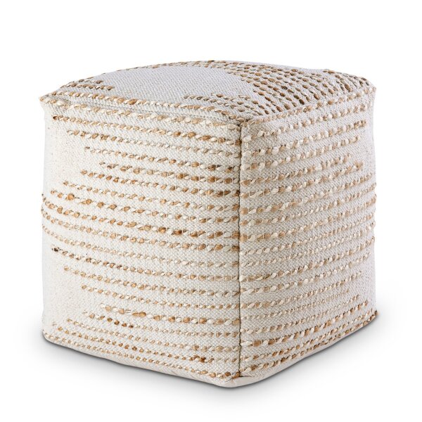 soma Sitzhocker Jute 45x45x45cm Sitzpouf quadratisch Deko Hocker natur Jutehocker Bodenkissen Fußhocker Dekoartikel Geschenke Deko