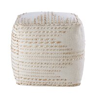 soma Sitzhocker Jute 45x45x45cm Sitzpouf quadratisch Deko Hocker natur Jutehocker Bodenkissen Fußhocker Dekoartikel Geschenke Deko