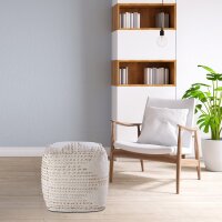 soma Sitzhocker Jute 45x45x45cm Sitzpouf quadratisch Deko Hocker natur Jutehocker Bodenkissen Fußhocker Dekoartikel Geschenke Deko