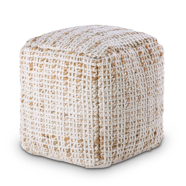 soma Sitzpouf quadratisch Sitzhocker Jute 40x40x40cm Deko Hocker natur Jutehocker Bodenkissen Fußhocker Dekoartikel Geschenke Deko