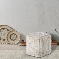 soma Sitzpouf quadratisch Sitzhocker Jute 40x40x40cm Deko Hocker natur Jutehocker Bodenkissen Fußhocker Dekoartikel Geschenke Deko