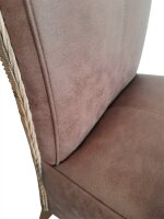 soma Stühle Esszimmer 4er Set Polsterstuhl Rattanstuhl Sidney Polster Lederoptik muskat Dekoartikel Geschenke Deko