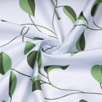 Gerster Ösenschal Druck, "Blätteranke" 145 cm x 245 cm, grün/weiß