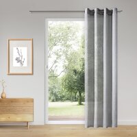 Gerster Ösenschal, uni crash 145 cm x 245 cm, grau