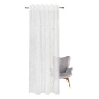 Gerster Schlaufenschal verd., bestickt 145 cm x 245 cm, offwhite