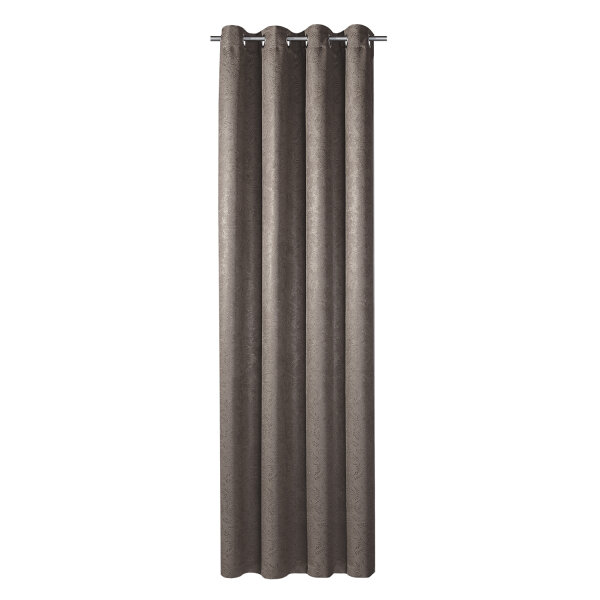 Gerster Öseschal geprägt 145 cm x 245 cm, taupe