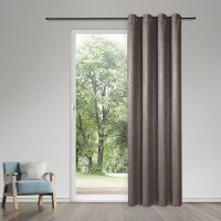 Gerster Öseschal geprägt 145 cm x 245 cm, taupe